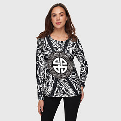 Лонгслив женский Узел защиты воинов и кельтские узоры, цвет: 3D-принт — фото 2