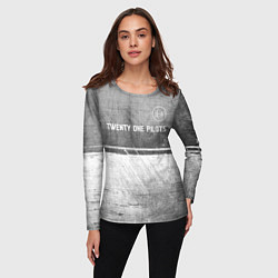 Лонгслив женский Twenty One Pilots - grey gradient посередине, цвет: 3D-принт — фото 2