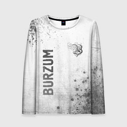 Лонгслив женский Burzum - white gradient вертикально, цвет: 3D-принт