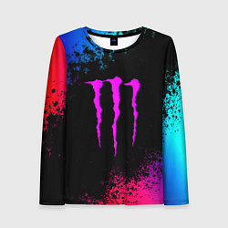Лонгслив женский Monster energy неоновые цвета, цвет: 3D-принт