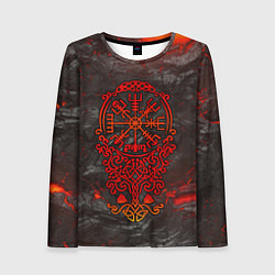 Лонгслив женский Компас воина в кельтском орнаменте, цвет: 3D-принт