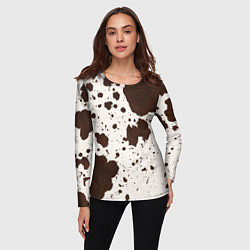 Лонгслив женский Коровий принт, цвет: 3D-принт — фото 2
