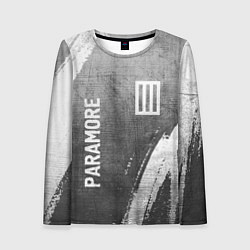 Лонгслив женский Paramore - grey gradient вертикально, цвет: 3D-принт