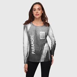 Лонгслив женский Paramore - grey gradient вертикально, цвет: 3D-принт — фото 2