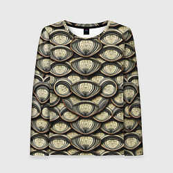 Женский лонгслив Объемный египетский паттерн