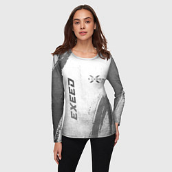 Лонгслив женский Exeed - white gradient вертикально, цвет: 3D-принт — фото 2