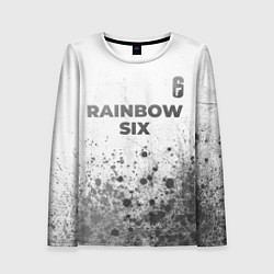 Лонгслив женский Rainbow Six - white gradient посередине, цвет: 3D-принт
