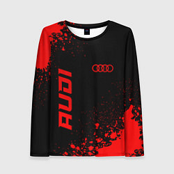 Женский лонгслив Audi - red gradient вертикально