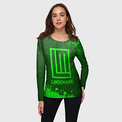 Лонгслив женский Lindemann - green gradient, цвет: 3D-принт — фото 2