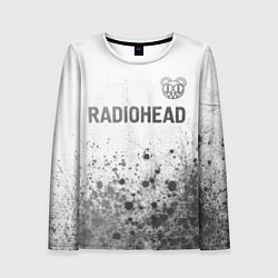 Лонгслив женский Radiohead - white gradient посередине, цвет: 3D-принт