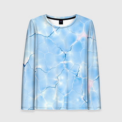 Лонгслив женский Прозрачная голубая вода, цвет: 3D-принт