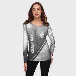 Лонгслив женский Green Day - grey gradient вертикально, цвет: 3D-принт — фото 2