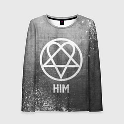 Лонгслив женский HIM - grey gradient, цвет: 3D-принт
