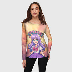 Лонгслив женский Билли Айлиш в аниме стиле, цвет: 3D-принт — фото 2