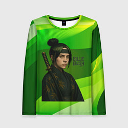 Лонгслив женский Билли Айлиш в стиле ниндзи, цвет: 3D-принт