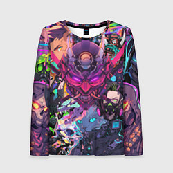 Лонгслив женский Стиль Cyberpunk, цвет: 3D-принт