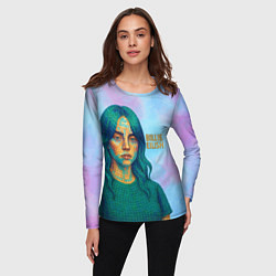 Лонгслив женский Билли Айлиш из мозаики, цвет: 3D-принт — фото 2