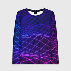 Женский лонгслив Абстрактные волны из сот