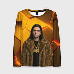 Лонгслив женский Bones с цепью в шубе, цвет: 3D-принт