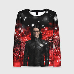 Лонгслив женский Bones в кожаной куртке, цвет: 3D-принт