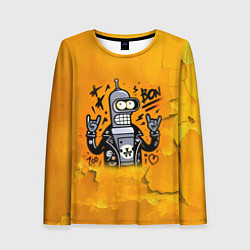 Лонгслив женский Cool Bender - graffiti, цвет: 3D-принт