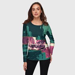 Лонгслив женский Дрифтующий спорткар, цвет: 3D-принт — фото 2