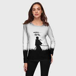 Лонгслив женский Самурайский путь, цвет: 3D-принт — фото 2