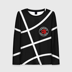 Лонгслив женский Торонто Рэпторс - текстура мяча, цвет: 3D-принт