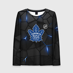 Лонгслив женский Торонто Мейпл Лифс - плиты с подсветкой, цвет: 3D-принт