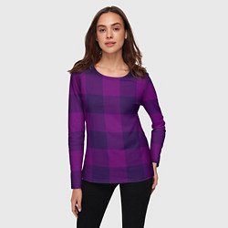 Лонгслив женский Баклажан ультрафиолет, цвет: 3D-принт — фото 2