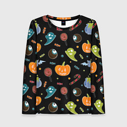 Лонгслив женский Halloween black, цвет: 3D-принт