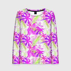 Женский лонгслив Palm tree pink