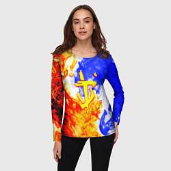 Лонгслив женский Doom битва огня, цвет: 3D-принт — фото 2