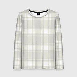 Лонгслив женский Checked white completely, цвет: 3D-принт