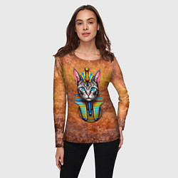 Лонгслив женский Богиня-кошка Баст, цвет: 3D-принт — фото 2