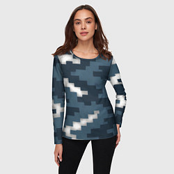 Лонгслив женский Пиксельная текстура камуфляж, цвет: 3D-принт — фото 2