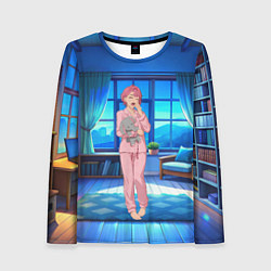 Лонгслив женский Сиратори Айра хочет спать, цвет: 3D-принт