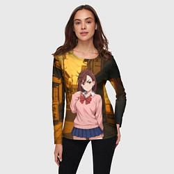 Лонгслив женский Недовольная Сиратори Айра, цвет: 3D-принт — фото 2
