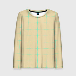 Женский лонгслив Color beige green crosses