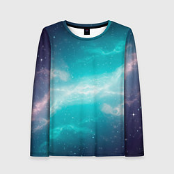 Лонгслив женский Галактическое сияние небес, цвет: 3D-принт