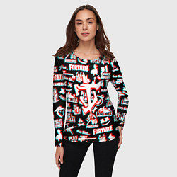 Лонгслив женский Doom x fortnite glitch, цвет: 3D-принт — фото 2