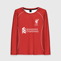 Лонгслив женский Ливепрпуль домашняя форма 2025 2026, цвет: 3D-принт