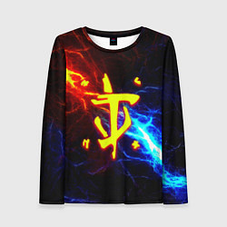 Лонгслив женский Doom шторм с молниями, цвет: 3D-принт