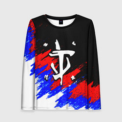 Лонгслив женский Doom триколор краски, цвет: 3D-принт