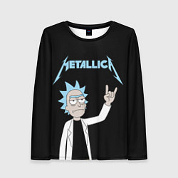 Лонгслив женский Metallica и Рик рокер из Рик и Морти, цвет: 3D-принт