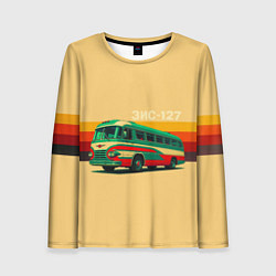 Женский лонгслив Ретро автобус ЗИС-127 поп-арт