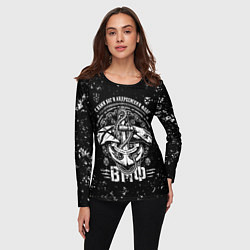 Лонгслив женский ВМФ в стиле потертостей, цвет: 3D-принт — фото 2