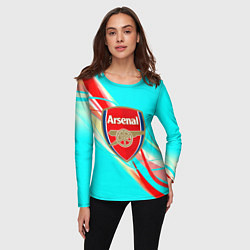 Лонгслив женский Arsenal stripes, цвет: 3D-принт — фото 2