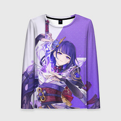 Лонгслив женский Сёгун Райдэн Genshin Impact thunder, цвет: 3D-принт