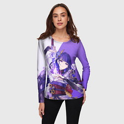 Лонгслив женский Сёгун Райдэн Genshin Impact thunder, цвет: 3D-принт — фото 2